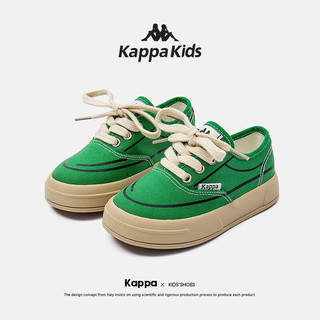 Kappa Kids卡帕童鞋儿童帆布鞋男童2023春夏季中大童休闲运动板鞋亲子鞋女 087米色|单鞋|四季可穿 37码 内长23.0适合脚长22.5