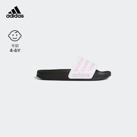 adidas阿迪达斯官方轻运动ADILETTE SHOWER K女小童夏季凉鞋拖鞋 白色/粉紫色 28(165mm)