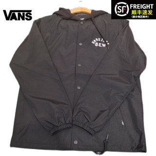 VANS 范斯 春季新款黑色印花休闲连帽夹克VN0A54OMBLK VN0A54OMBLK L