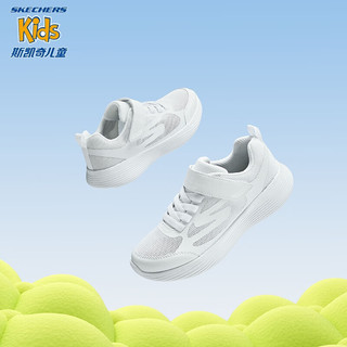 Skechers斯凯奇儿童运动鞋女童跑鞋2023夏新款透气舒适男童小白鞋319022L 男童/白色/WHT 27.5