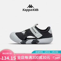 Kappa Kids卡帕童鞋运动儿童凉鞋女童2023夏季新款柔软运动鞋男童透气包头鞋 黑色 27码/内长17.3cm适合脚长16.3cm