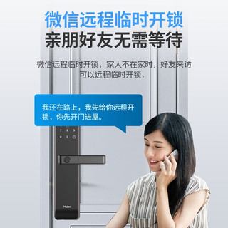 Haier 海尔 E17智能门锁指纹锁密码锁家用防盗门智能联网防盗门入户木门电子锁霸王锁体 E17-WiFi版