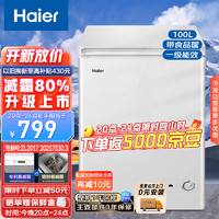 Haier 海尔 100升低霜小冰柜家用商用 冷藏柜冷冻柜两用冰柜小型租房用小冰箱小型冷柜BC/BD-100GHDT