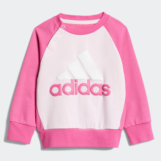 adidas阿迪达斯官方轻运动女婴童春季速干运动休闲圆领套装IA8258 清澈粉/旧紫红色/传奇墨水蓝/白 92CM