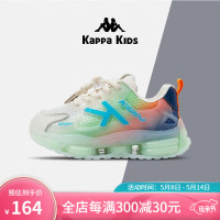 Kappa Kids卡帕童鞋儿童运动鞋女童2023春夏季新款男童透气休闲夜光老爹鞋子 荧光绿 26码/内长17.5cm适合脚长16.5cm