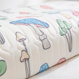 洁丽雅（grace）儿童乳胶枕套夏季冰丝一对装男女孩卡通幼儿园宝宝枕头套 小蘑菇 30*50cm