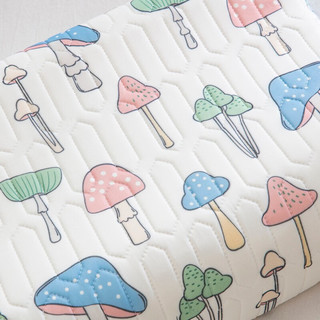 洁丽雅（grace）儿童乳胶枕套夏季冰丝一对装男女孩卡通幼儿园宝宝枕头套 小蘑菇 30*50cm