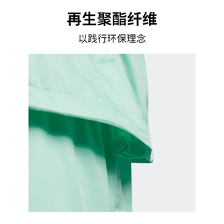 adidas阿迪达斯官方轻运动女大童夏季新款防晒UPF50+连帽夹克外套 简单绿/白 164CM