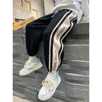 THINKPIRE儿童运动裤男童卫裤春秋装2023帅气中大童男孩子休闲裤 黑色 150码建议身高140CM