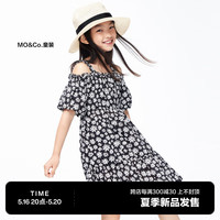 little MO&Co.little moco童装23夏装新款女童纯棉露肩短袖连衣裙子KBC2DRS036 稚趣图像色 120/56