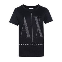 Armani Exchange 阿玛尼印花水晶印全棉短袖T恤女士AX8NYTDXYJG3ZBAS春季新款
