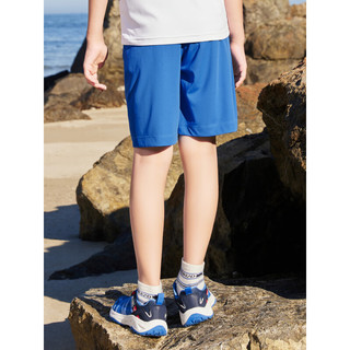探路者（TOREAD）旗舰 儿童短裤子男女童装夏季休闲运动跑步透气5分裤 航海蓝 150