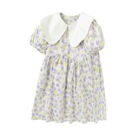 balabala 巴拉巴拉 亲子系列 女童短袖公主裙 208223111029-00377 紫色调 90码