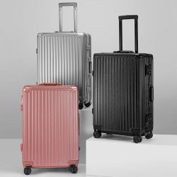 nautica 诺帝卡 行李箱男铝框万向轮拉杆箱女商务旅行箱20英寸登机箱