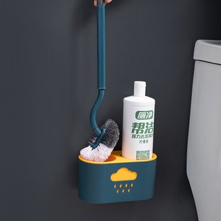 马桶刷家用无死角洗厕所刷子神器卫生间壁挂长柄蹲坑便清洁置物架