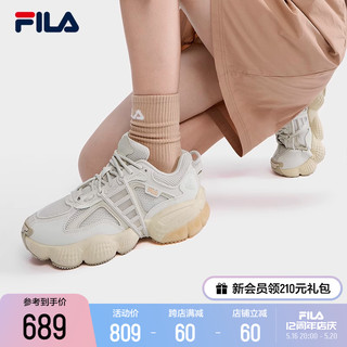 FILA 斐乐 云梯鞋老爹鞋女鞋2023夏新款网面透气休闲鞋复古运动鞋