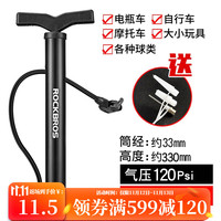 洛克兄弟（ROCKBROS） 打气筒自行车山地电动摩托车高压家用落地式篮球充气床泳圈单车 A110便携迷你款