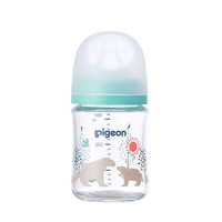 Pigeon 贝亲 玻璃奶瓶 160ml 彩绘小熊 SS 0-1月