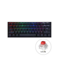吉利鸭（KBDucky） 键盘游戏键盘多功能 英文布局迷你便携 One 2 Mini RGB 红轴 黑色