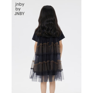 jnby by JNBY江南布衣童装23春连衣裙圆领短袖女童1N3G12730 410深藏青 120cm
