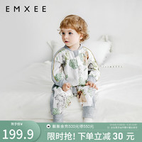 嫚熙（EMXEE）儿童分腿睡袋婴儿宝宝春夏季长短袖纱罗睡袋 热带丛林-长袖 73码（适合67-73cm）