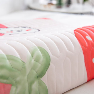 洁丽雅（grace）儿童乳胶枕套夏季冰丝一对装男女孩卡通幼儿园宝宝枕头套 大草莓 30*50cm