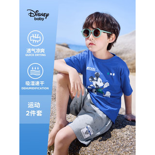 Disney 迪士尼 儿童短袖T恤短裤2件套装