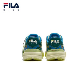FILA斐乐童鞋儿童跑步鞋2023夏季新款男女网面透气运动鞋 斐乐白/青柠奶油-WL 28码/内长17.5cm