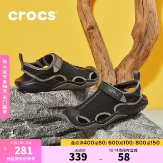 crocs 卡骆驰 男士休闲凉鞋 V205289-001 黑色 42