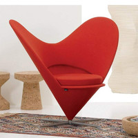 VITRA 微达 瑞士进口 Heart Cone Chair单人客厅沙发椅 简约现代休闲椅子家具 红色