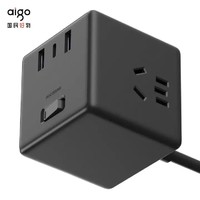 有券的上：aigo 爱国者 BC0331MB 魔方转换器插座 Type-c口+2USB+3插孔防过载 全长1.5m