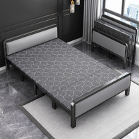 实采（SHICY）新品家用单人床便携可折叠午睡床结实耐用午休硬板床 床 190x100x77cm