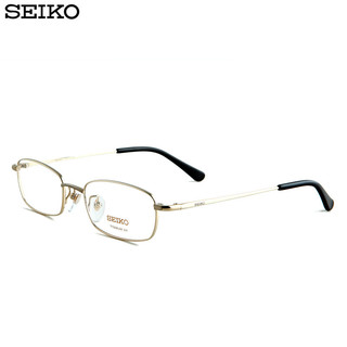 SEIKO 精工 纯钛超轻眼镜框H01046+1.61防蓝光镜片