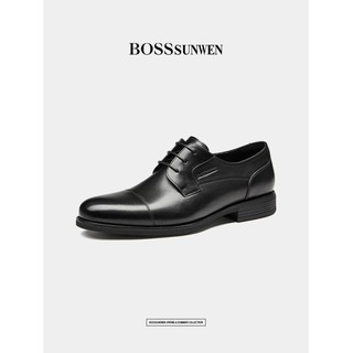 移动端：BOSS SUNWEN 博斯绅威 男士圆头商务皮鞋 6B31560S01