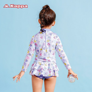 Kappa 卡帕 儿童游泳衣 粉白色 10码