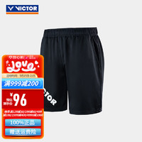 VICTOR 威克多 羽毛球服胜利针织运动短裤男女速干衣透气舒适球服中性款R-20201 C黑色 中性款 M