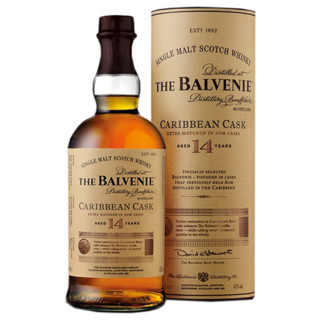 THE BALVENIE 百富 14年700ml43度双桶陈酿 单一麦芽苏格兰威士忌进口洋酒（The Balvenie）