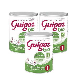 guigoz 欧洲直邮Guigoz古戈氏1段Bio有机婴儿奶粉800g*3罐 (0-6个月)