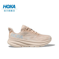 HOKA ONE ONE女款克利夫顿9跑步鞋Clifton 9李现同款舒适缓震轻盈回弹轻量透气 流沙色/蛋酒色 39/245mm