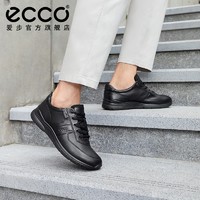 ecco 爱步 男鞋 透气系带户外休闲鞋 GTX防水 511614 01001-黑色