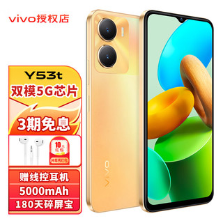 vivo Y53t 新品5G大屏长续航智能手机 5000mAh大电池 vivo学生老人智能5G手机 橙橙果（3期分期套装） 6GB 128GB