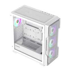 GAMEMAX 游戏帝国 Siege战锤 RGB E-ATX机箱 半侧透 白色