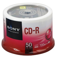 索尼（SONY） DVD空白光盘DVD+R空白光盘刻录碟 50片桶装刻录盘 CD 700M（50片桶装）