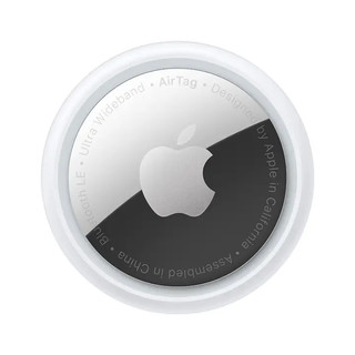 Apple 苹果原装AirTag防丢器扣定位器追踪器皮革钥匙钱包扣环适用于iPhone14/iPad AirTag四个装+定制钥匙扣
