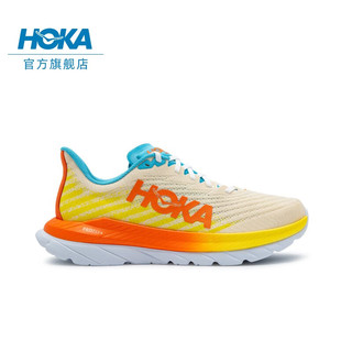 HOKA ONE ONE 男女款马赫5公路跑步鞋Mach5轻便透气减震回弹耐磨 面包黄 / 亮黄色-男 40/250mm