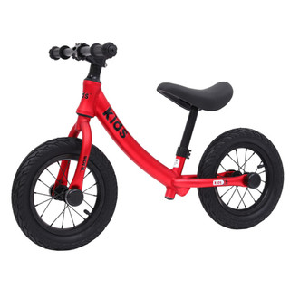 嘉宴儿童三轮车脚踏车带斗大号折叠2-12岁双人充气轮胎小孩自行车 12寸平衡车
