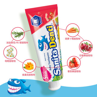 sanita-denti 莎卡 儿童牙膏 草莓味 75g*2支