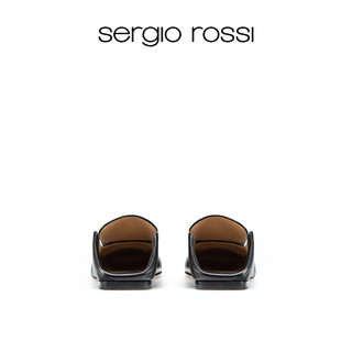 Sergio Rossi女鞋经典sr1系列羊皮方头平底鞋乐福鞋