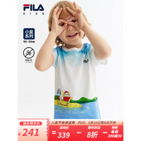 FILA x Pepe Shimada斐乐童装儿童短T类2023夏季新款小童短袖T恤 满印一-ZA 105