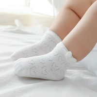 安茵儿 婴儿袜子婴幼宝宝春夏地板袜女童中筒袜子防蚊袜